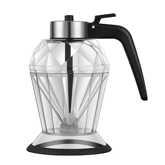 Diamond Glass Oil Jug Exquisite Press Type Diamond Oil Jug Visible Color Transparent Oil Storage Can Multi-Purpose Kitchen Tool by Dropshipman