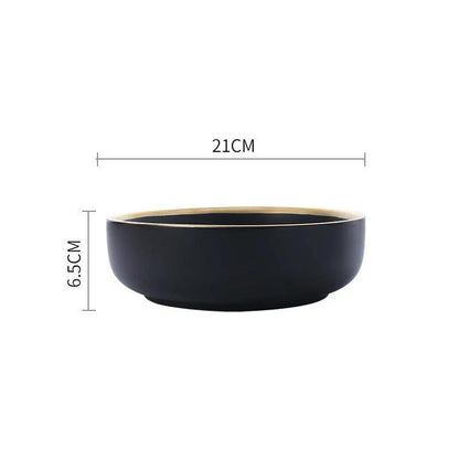 Big Soup Bowl Rice Bowl About Household Ceramic Plate by Dropshipman