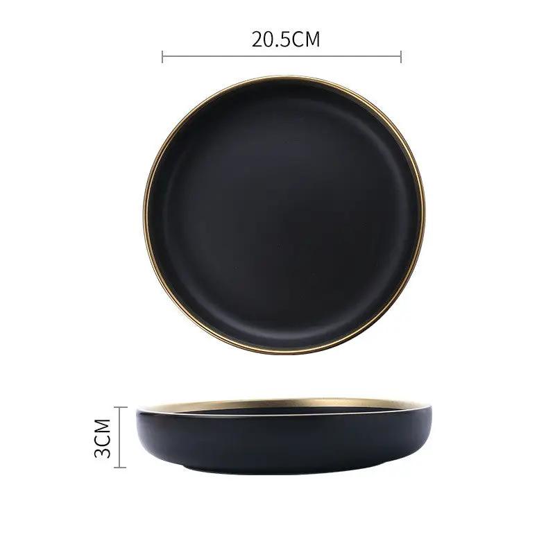 Big Soup Bowl Rice Bowl About Household Ceramic Plate by Dropshipman