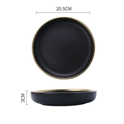 Big Soup Bowl Rice Bowl About Household Ceramic Plate by Dropshipman