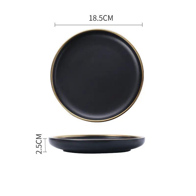 Big Soup Bowl Rice Bowl About Household Ceramic Plate by Dropshipman