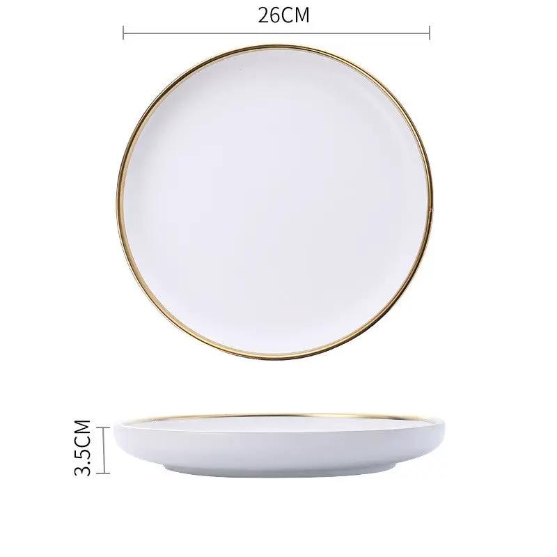 Big Soup Bowl Rice Bowl About Household Ceramic Plate by Dropshipman