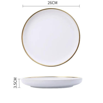 Big Soup Bowl Rice Bowl About Household Ceramic Plate by Dropshipman