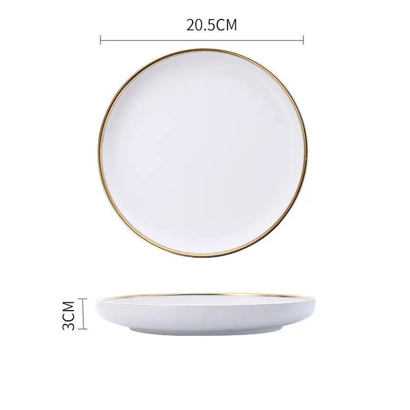 Big Soup Bowl Rice Bowl About Household Ceramic Plate by Dropshipman