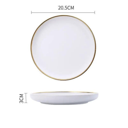 Big Soup Bowl Rice Bowl About Household Ceramic Plate by Dropshipman