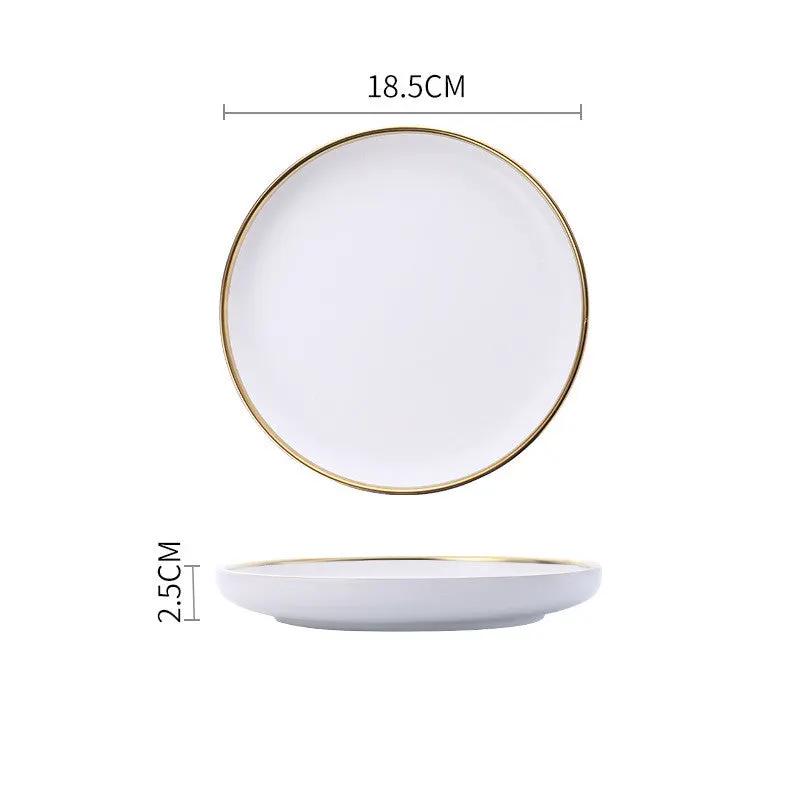 Big Soup Bowl Rice Bowl About Household Ceramic Plate by Dropshipman