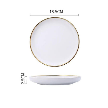 Big Soup Bowl Rice Bowl About Household Ceramic Plate by Dropshipman