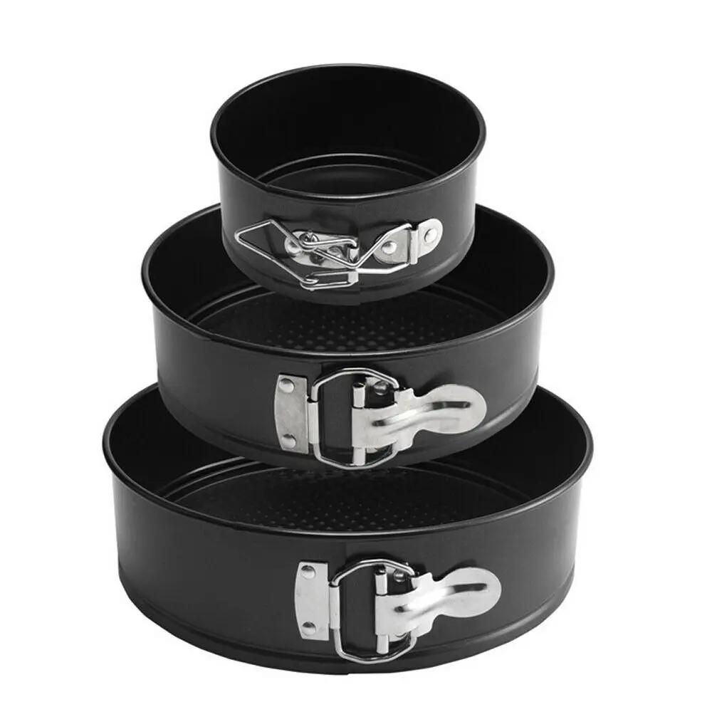 3PCS SET Non Stick Cake Tier Mold Baking Pan Tray Spring Form Round Bakeware by Dropshipman
