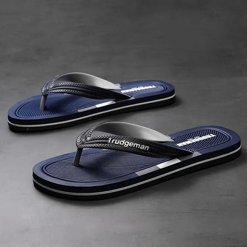 Slippers Men's New Fashion All Match Outer Wear Non Slip Flip Flops by Dropshipman
