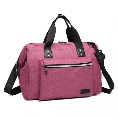 E1802 - Kono Maternity Baby Changing Bag Shoulder Travel Bag Pink by All Mart Bristol Ltd