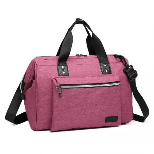 E1802 - Kono Maternity Baby Changing Bag Shoulder Travel Bag Pink by All Mart Bristol Ltd