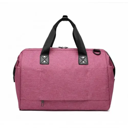 E1802 - Kono Maternity Baby Changing Bag Shoulder Travel Bag Pink by All Mart Bristol Ltd
