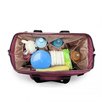 E1802 - Kono Maternity Baby Changing Bag Shoulder Travel Bag Pink by All Mart Bristol Ltd