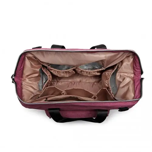 E1802 - Kono Maternity Baby Changing Bag Shoulder Travel Bag Pink by All Mart Bristol Ltd