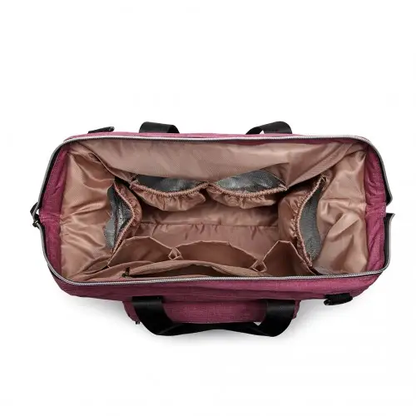 E1802 - Kono Maternity Baby Changing Bag Shoulder Travel Bag Pink by All Mart Bristol Ltd