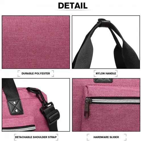 E1802 - Kono Maternity Baby Changing Bag Shoulder Travel Bag Pink by All Mart Bristol Ltd