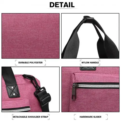 E1802 - Kono Maternity Baby Changing Bag Shoulder Travel Bag Pink by All Mart Bristol Ltd