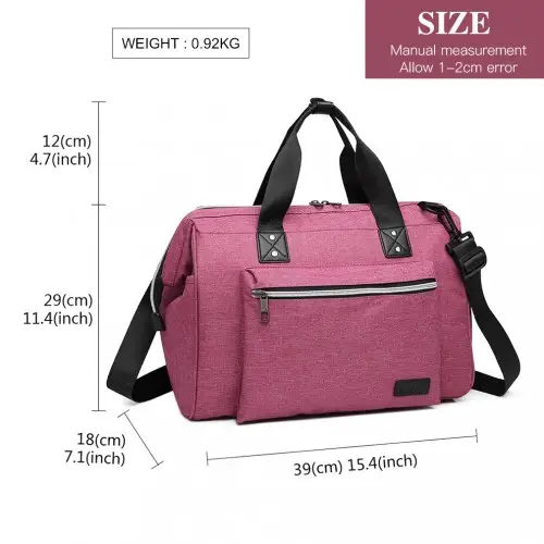 E1802 - Kono Maternity Baby Changing Bag Shoulder Travel Bag Pink by All Mart Bristol Ltd
