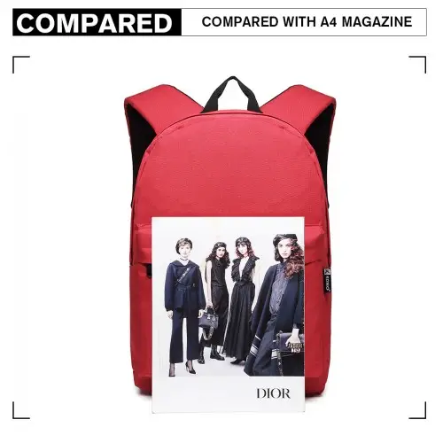 E1930 - Kono Durable Polyester Everyday Backpack With Sleek Design - Red by All Mart Bristol Ltd