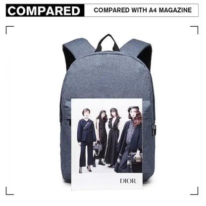 E1930 - Kono Durable Polyester Everyday Backpack With Sleek Design - Blue by All Mart Bristol Ltd