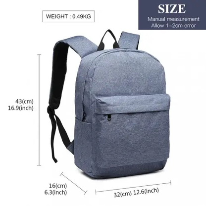 E1930 - Kono Durable Polyester Everyday Backpack With Sleek Design - Blue by All Mart Bristol Ltd