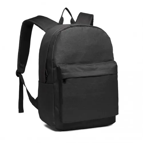 E1930 - Kono Durable Polyester Everyday Backpack With Sleek Design - Black by All Mart Bristol Ltd