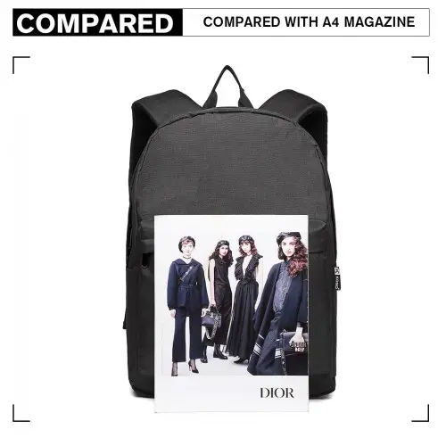E1930 - Kono Durable Polyester Everyday Backpack With Sleek Design - Black by All Mart Bristol Ltd