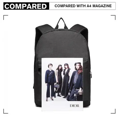 E1930 - Kono Durable Polyester Everyday Backpack With Sleek Design - Black by All Mart Bristol Ltd