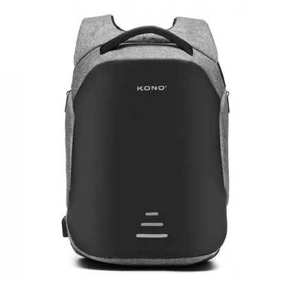 E1946 - KONO REFLECTIVE USB CHARGING INTERFACE BACKPACK - GREY by All Mart Bristol Ltd