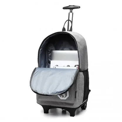 E6877 - Kono Multi-functional Glow-in-the-Dark Trolley Backpack - Grey by All Mart Bristol Ltd