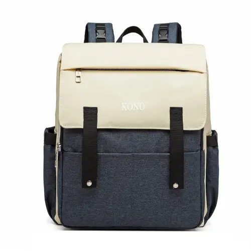 E1970 - Kono Multi Compartment Baby Changing Backpack with USB Connectivity - Navy by All Mart Bristol Ltd