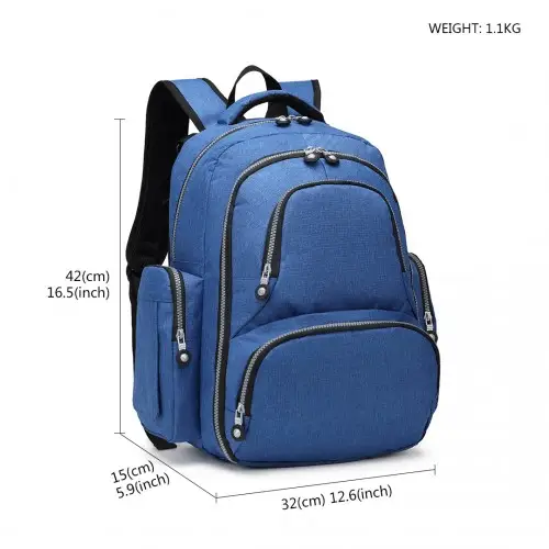 E6706 - Kono Large Capacity Multi Function Baby Diaper Backpack - Blue by All Mart Bristol Ltd