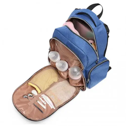 E6706 - Kono Large Capacity Multi Function Baby Diaper Backpack - Blue by All Mart Bristol Ltd
