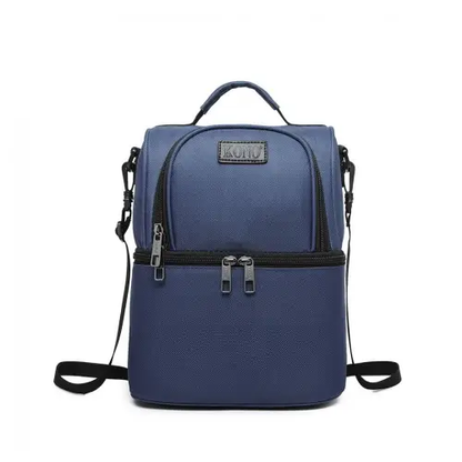 E1958-KONO INSULATED COOL BAG FAMILY LUNCH BOX - NAVY by All Mart Bristol Ltd
