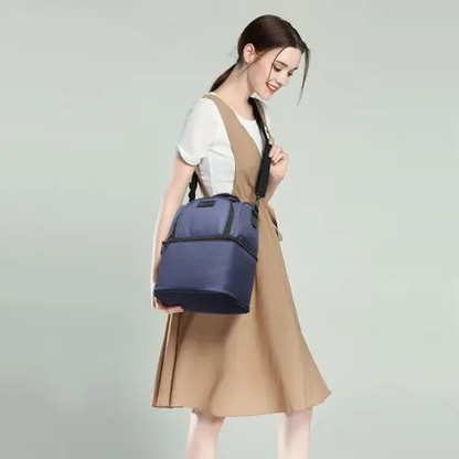E1958-KONO INSULATED COOL BAG FAMILY LUNCH BOX - NAVY by All Mart Bristol Ltd