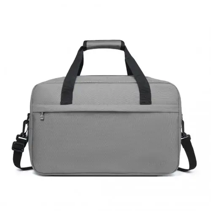 E1960M - Kono Lightweight Multi Purpose Unisex Sports Travel Duffel Bag - Grey by All Mart Bristol Ltd