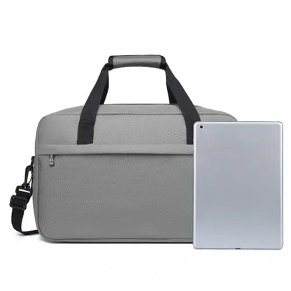 E1960M - Kono Lightweight Multi Purpose Unisex Sports Travel Duffel Bag - Grey by All Mart Bristol Ltd