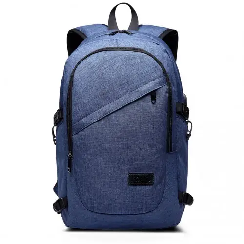 E6715 - Kono Business Laptop Backpack with USB Charging Port - Navy Blue by All Mart Bristol Ltd