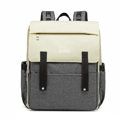 E1970 - Kono Multi Compartment Baby Changing Backpack with USB Connectivity - Grey by All Mart Bristol Ltd