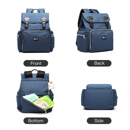 E1976 - Kono Travel Baby Changing Backpack with USB Charging Interface - Navy by All Mart Bristol Ltd