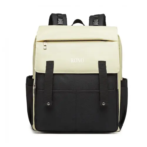 E1970 - Kono Multi Compartment Baby Changing Backpack with USB Connectivity - Black by All Mart Bristol Ltd