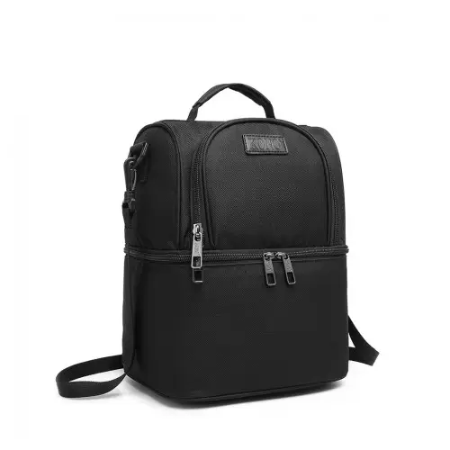 E1958-KONO INSULATED COOL BAG FAMILY LUNCH BOX - BLACK by All Mart Bristol Ltd