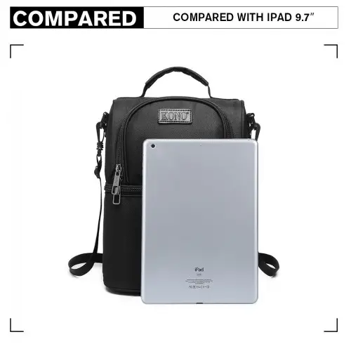 E1958-KONO INSULATED COOL BAG FAMILY LUNCH BOX - BLACK by All Mart Bristol Ltd