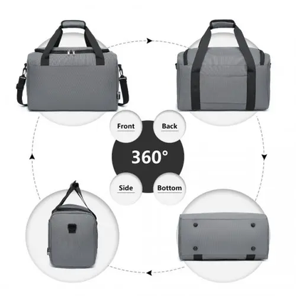 E2016S - Kono Structured Travel Duffle Bag - Grey by All Mart Bristol Ltd