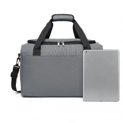 E2016S - Kono Structured Travel Duffle Bag - Grey by All Mart Bristol Ltd