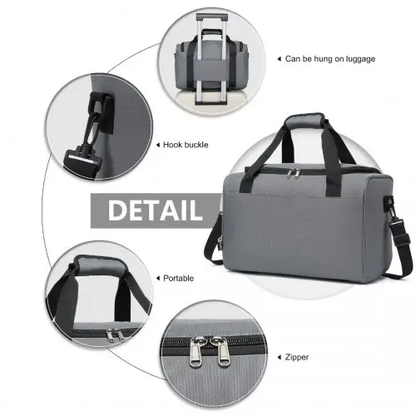 E2016S - Kono Structured Travel Duffle Bag - Grey by All Mart Bristol Ltd