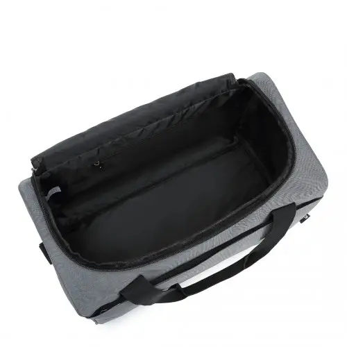 E2016S - Kono Structured Travel Duffle Bag - Grey by All Mart Bristol Ltd