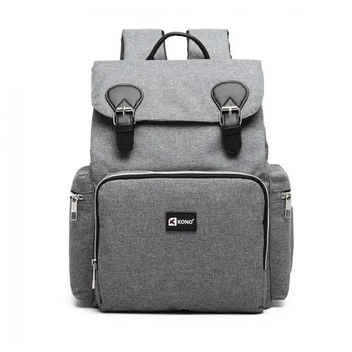 E1976 - Kono Travel Baby Changing Backpack with USB Charging Interface - Grey by All Mart Bristol Ltd