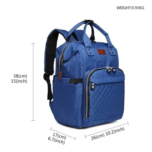E6705 - Kono Wide Open Designed Baby Diaper Changing Backpack - Blue by All Mart Bristol Ltd