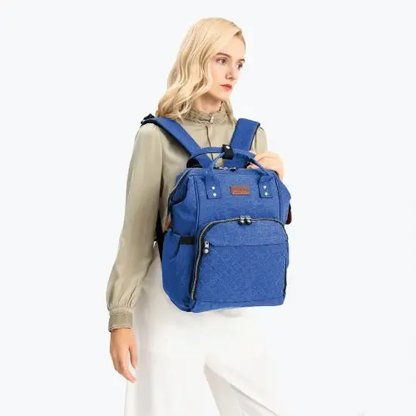 E6705 - Kono Wide Open Designed Baby Diaper Changing Backpack - Blue by All Mart Bristol Ltd